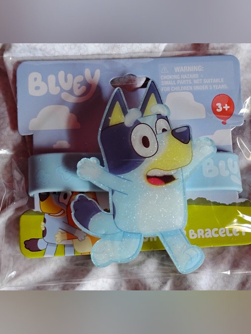 Bluey Light Blue Glitter Kids Bracelet